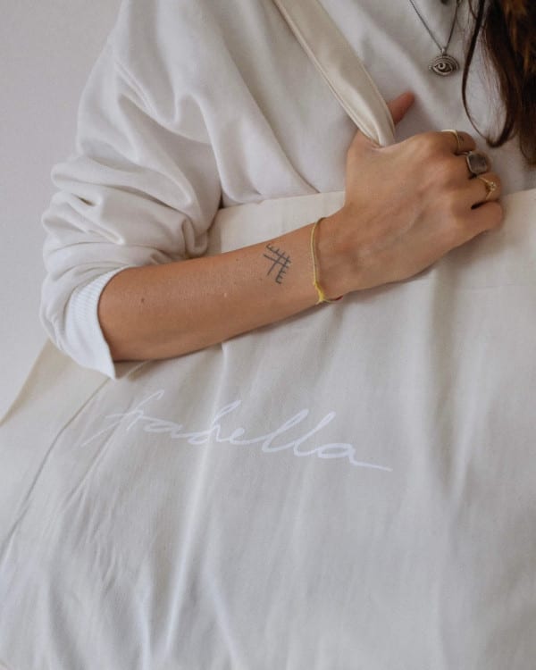 Natural white logo borsa